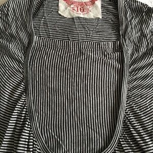 Boutique soft cotton dress, black/white stripes